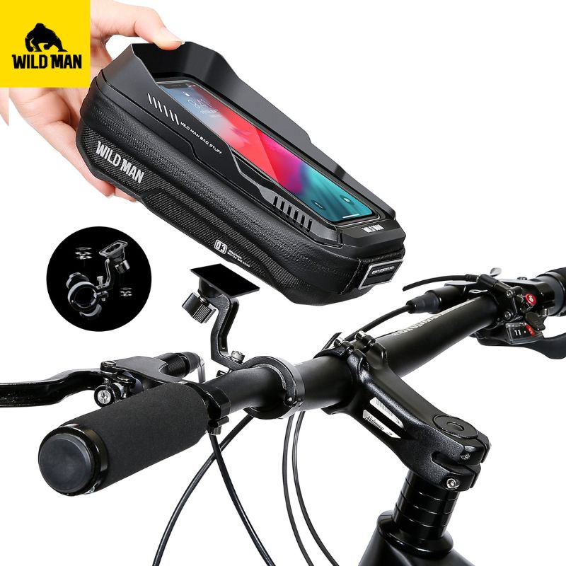 Porta celular táctil al manillar c/soporte para herramientas